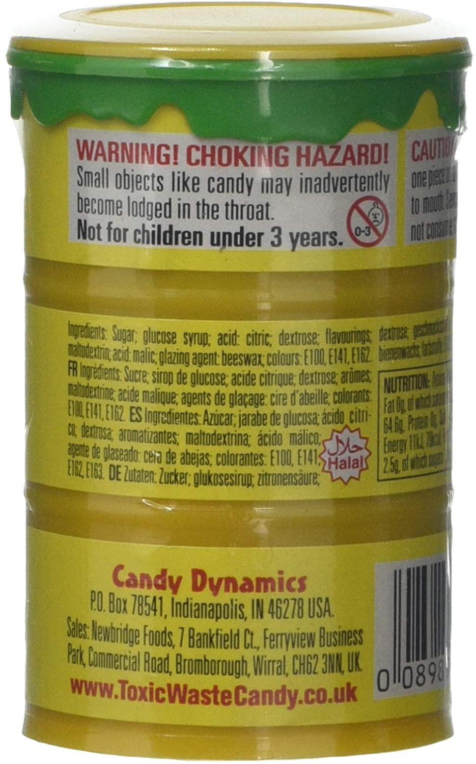 Toxic Waste Yellow Sour Candy Drum 42 g